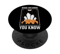 Carta del Tarot - Astrología Luna Mística de la Fortuna Oculta - Cristal PopSockets PopGrip Adhesivo