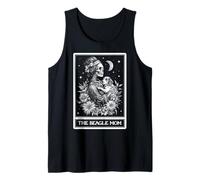 Carta del Tarot Beagle Mama Dog, Esqueleto, Luna Bruja Camiseta sin Mangas