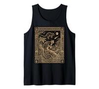 Carta del Tarot Canguro Árbol Astronomía Celestial Camiseta sin Mangas