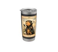 Carta del Tarot Capibara Death Capy Halloween Spooky Grim Reaper Vaso térmico de acero inoxidable de doble pared
