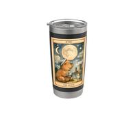 Carta del Tarot Capybara The Moon Capy Witchy Girls Women Vaso térmico de acero inoxidable de doble pared