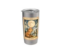 Carta del Tarot Capybara The Moon Capy Witchy Girls Women Vaso térmico de acero inoxidable de doble pared