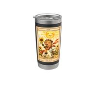 Carta del Tarot Capybara The Sun Capy Witchy Girls Women Vaso térmico de acero inoxidable de doble pared