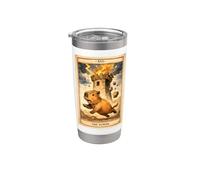 Carta del Tarot Capybara The Tower Capy Witchy Girls Women Vaso térmico de acero inoxidable de doble pared