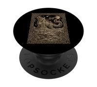 Carta del Tarot Celestial Cougar Constellation Mountain Night AST PopSockets PopGrip Adhesivo