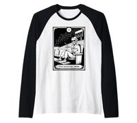 Carta del tarot de Halloween de The Baseball Mom, béisbol, esqueleto, mamá Camiseta Manga Raglan
