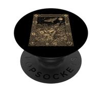 Carta del Tarot de la constelación de Hawkmoth Oculto gótico Celestial PopSockets PopGrip Adhesivo