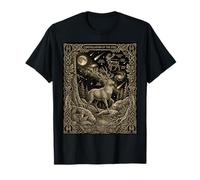 Carta del Tarot de la constelación del Ciervo místico Celestial Camiseta
