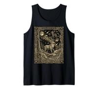 Carta del Tarot de la constelación del Ciervo místico Celestial Camiseta sin Mangas