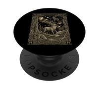 Carta del Tarot de la constelación del Ciervo místico Celestial PopSockets PopGrip Adhesivo