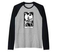 Carta del Tarot de la Muerte Arcana XIII Cats Major Arcana Funny Camiseta Manga Raglan