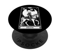 Carta del Tarot de la Muerte Arcana XIII Cats Major Arcana Funny PopSockets PopGrip Adhesivo