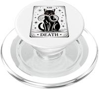 Carta del Tarot de la Muerte Gato Negro Gato Brujo Místico Oculto PopSockets PopGrip para MagSafe