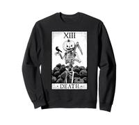 Carta del Tarot de la Muerte Halloween Calabaza Gótica Astrología Sudadera