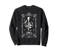 Carta del Tarot de la Muerte Oculto Gótico Astrología Cráneo Sudadera