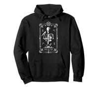 Carta del Tarot de la Muerte Oculto Gótico Astrología Cráneo Sudadera con Capucha
