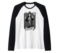 Carta del Tarot de la Muerte Oculto Oscuro Grim Reaper Astrología Camiseta Manga Raglan