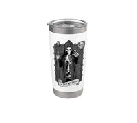 Carta del Tarot de la Muerte Oculto Oscuro Grim Reaper Astrología Vaso térmico de acero inoxidable de doble pared