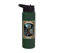 Carta del Tarot de los Hijos de Odin de la mitología nórdica vikinga del Valhalla Stainless Steel Insulated Water Bottle