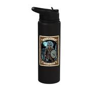 Carta del Tarot de los Hijos de Odin de la mitología nórdica vikinga del Valhalla Stainless Steel Insulated Water Bottle