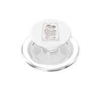 Carta del Tarot de The Lovers: Esqueleto gótico, Luna, Bruja, Calavera PopSockets PopGrip para MagSafe