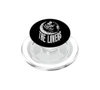 Carta del Tarot de The Lovers: Esqueleto, Luna Creciente, proscrito, gótico PopSockets PopGrip para MagSafe