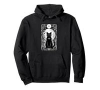 Carta del tarot del diablo Arcana XV Cat Satanic Major Arcana Funny Sudadera con Capucha