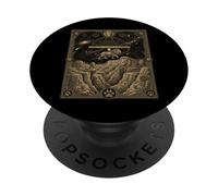 Carta del Tarot del León Místico Sabana Africana Constelación Astro PopSockets PopGrip Adhesivo