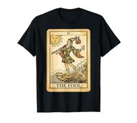 Carta del Tarot del Loco clásico diseño 0 en la Lectura de Camiseta