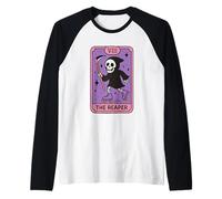 Carta del Tarot del Patinaje sobre Ruedas de la Parca Camiseta Manga Raglan