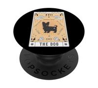 Carta del Tarot El Perro Yorkshire Terrier Espacio Celestial PopSockets PopGrip Adhesivo