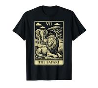 Carta del Tarot El Safari León Elefante Africano C Camiseta