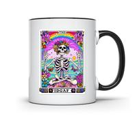 Carta Del Tarot Encantadora Me Da Igual Taza Con Asa Taza De Café Chic Tazas De Desayuno Para Bebidas Frías Y Calientes Escuela Hogar 330Ml