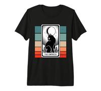 Carta del Tarot Gato la emperatriz Gato Negro Gato místico Camiseta Premium