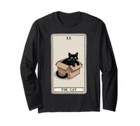 Carta del Tarot Gato Místico en Caja Gato Divertido Gato Manga Larga