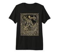 Carta del Tarot gótico de la constelación de Hombre Lobo Camiseta Premium
