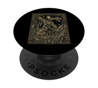 Carta del Tarot gótico de la constelación de Hombre Lobo PopSockets PopGrip Adhesivo