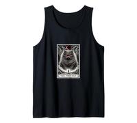Carta del Tarot, Gracioso Gato, Pelusa y descubre, Estilo gótico Camiseta sin Mangas
