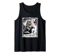 Carta del Tarot, Gracioso Gato, Pelusa y descubre, Estilo gótico Camiseta sin Mangas