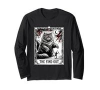 Carta del Tarot, Gracioso Gato, Pelusa y descubre, Estilo gótico Manga Larga