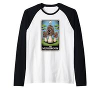 Carta del Tarot Hongos Morilla Hongos Micología Hongo Camiseta Manga Raglan