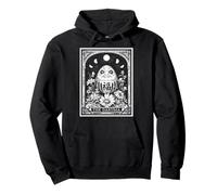 Carta del Tarot japonés The Daruma Lucky Doll Witchy Moon Sudadera con Capucha