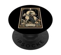 Carta del Tarot La Chica de los Apaloosa Montando a Caballo, Esqueleto, Bruja PopSockets PopGrip Adhesivo
