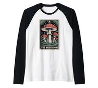 Carta del Tarot La Mosca del Hongo Agaric Amanita Muscaria Hongo Camiseta Manga Raglan