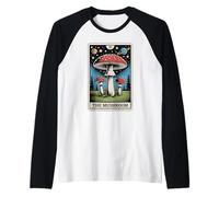 Carta del Tarot La Mosca del Hongo Agaric Amanita Muscaria Hongo Camiseta Manga Raglan