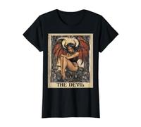 Carta del Tarot La Mujer Diablo Camiseta gráfica económica, Mujer, Negro, XL