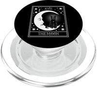 Carta del Tarot Luna Creciente y gráfico de Gato Negro PopSockets PopGrip para MagSafe