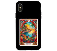 Carta del Tarot Siciliano Y Costa De Sicilia Carcasa para iPhone X/XS