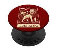 Carta del Tarot The King Lion Family African Big Five PopSockets PopGrip Adhesivo