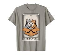 Carta del Tarot The Lovers Cats Cudding Funny Cat Camiseta
